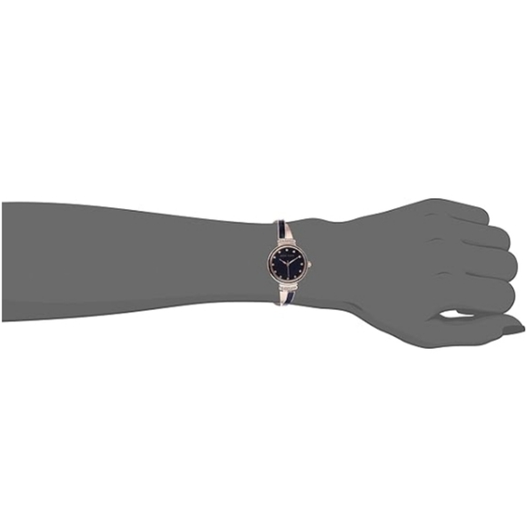 Women\'s Premium Crystal Accented Watch and Bangle Set Gold /Navy Blue main image 6
